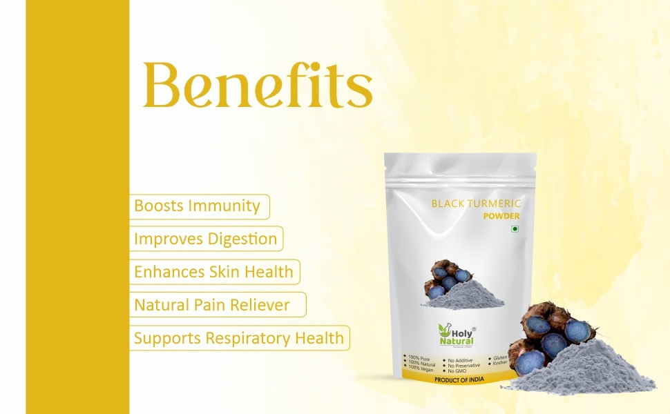 Holy Natural Black Turmeric Powder - 100 GM | Curcuma Caesia (Kali Haldi) | Pure, Natural & Dried Root Powder