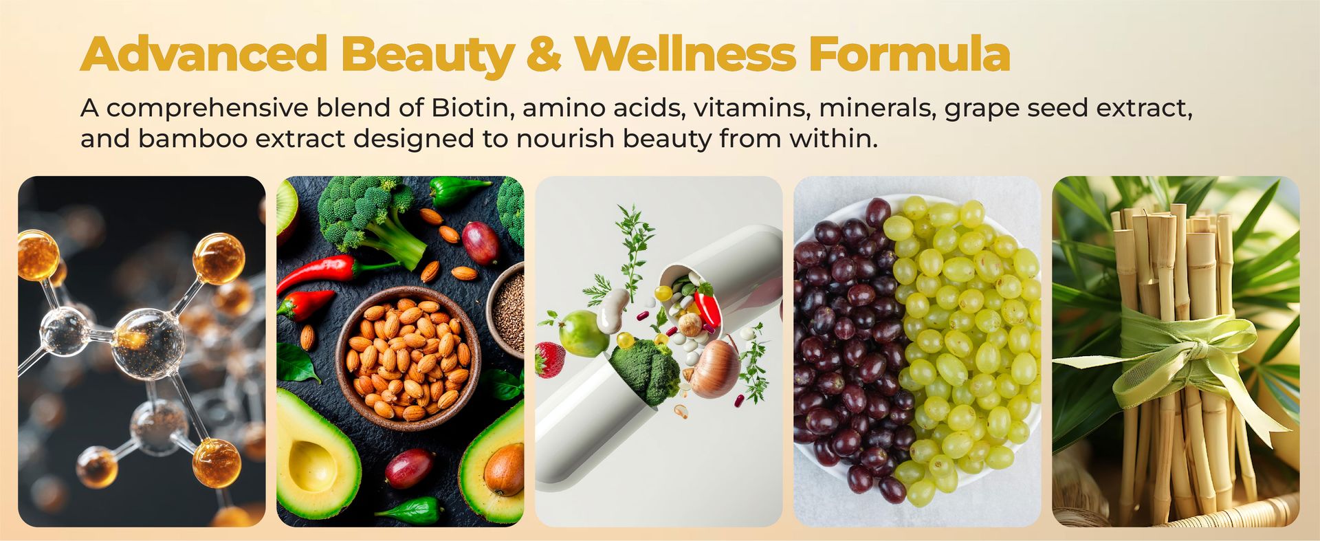 Vlado’s Himalayan Organics Liposomal Biotin Tablet with Multivitamin for women & Men | Glowing Skin And Longer Nails - Small Pack