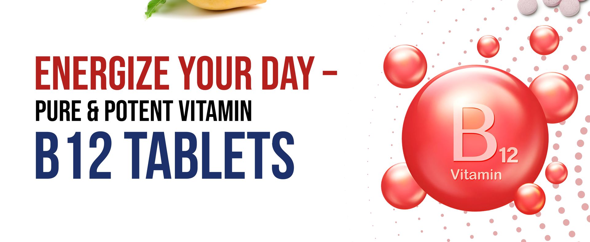 Vitamin B12 1500mcg Tablets - Fast Absorbing Mouth Dissolving Supplement - Delicious Mango Flavor - 180 Count - High Potency for Energy, Metabolism & Immune Support (Pack Of 2)