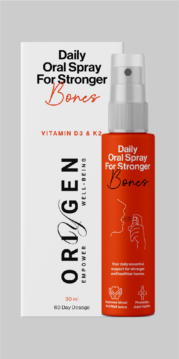 Oriygen Vitamin D3K2 Oral Spray - 600 IU | Mouth Spray for Easy & Rapid Absorption | Liquid Supplement For Immune Heart | Liposomal Technology | 30ml