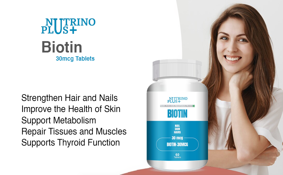 Biotin 30mcg | Supports Healthy Hair Growth, Stronger Nails & Glowing Skin | Daily Beauty Supplement for Men & Women | 1 Pack | Non-GMO, Gluten Free, USA Formulated