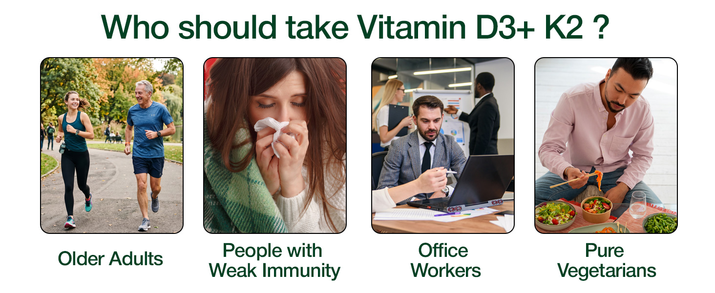 Vlado's Himalayan Organics Vitamin D3 K2 Tablets 600 IU with K2 MK7 55 mcg | Lichen Source Plant Based Vitamin D3 Supplement | Supports Bone Health, Calcium Absorption, Heart Health & Immunity | 60 Veg Tablets