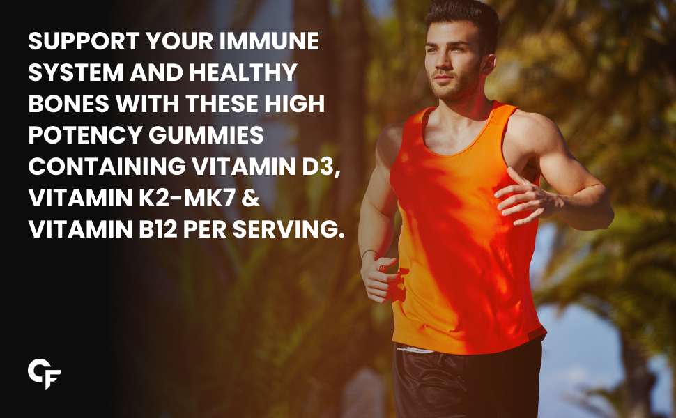 Carbamide Forte Vitamin D3 with Vitamin K2 MK7 & Vitamin B12 Gummies for Men, Women & Kids | Mango Flavoured - 60 Gummies (Pack of 2)