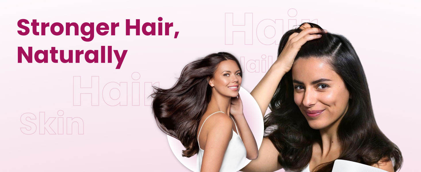 ZEROHARM Biotin Tablets for Hair Growth - Vitamin B7 from Sesbania Grandiflora - Supports Skin Hydration & Nail Strength - For Men & Women - Nano Formulated 120 Veg Tablets