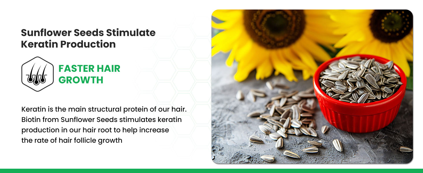 NATURYZ VEDA Triple Plant Biotin for Hair growth | 100% RDA Biotin| Sesbania Agati | Suryamukhi |Jatamansi | Black pepper | Better Absorption with 3 Vegan Sources | Stronger & Increased Hair density | Shinier Nails | Glowing Skin - 90 Tablets