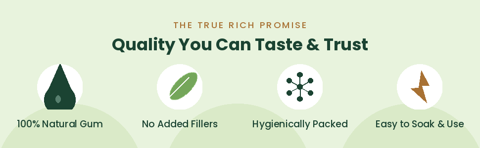True Rich Organics Gond Katira Pure 300g | Tragacanth Dried Gum | Badam Pisin Seed Combo Pack of 2 150g Each