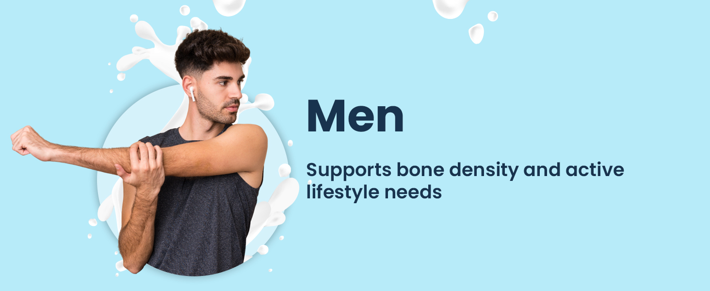 ZEROHARM Holistic Calcium Tablets – High Absorbption Milk-Based Calcium Supplement with Vitamin D3, K2-7, Magnesium, Phosphorous – Supports Bone Strength & Joint Health For Men & Women – 60 Tablets