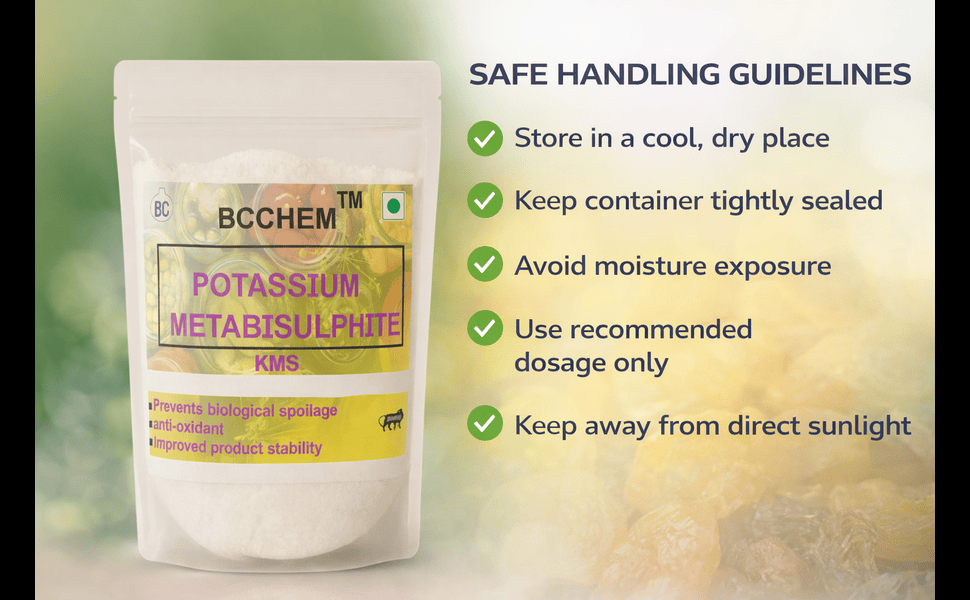 Potassium metabisulphite-250 gm| food grade preservative for achar,vegetables |KMS powder