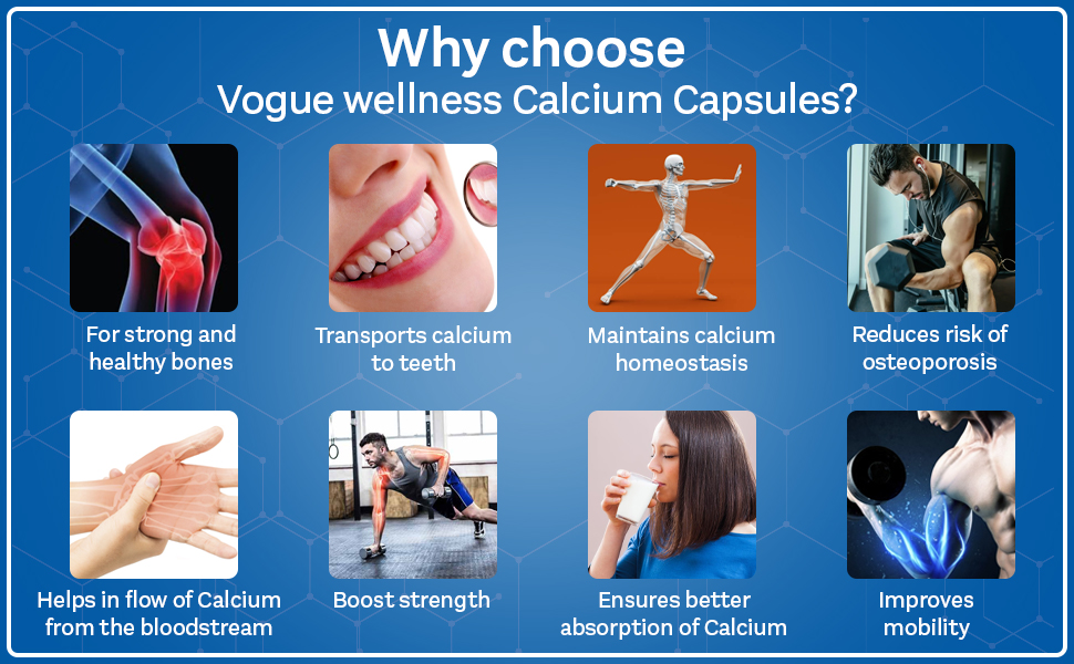 Calcium 500Mg with Magnesium, Zinc, Vitamin D3, K2-7 | Calcium Capsules (60 Capsules)