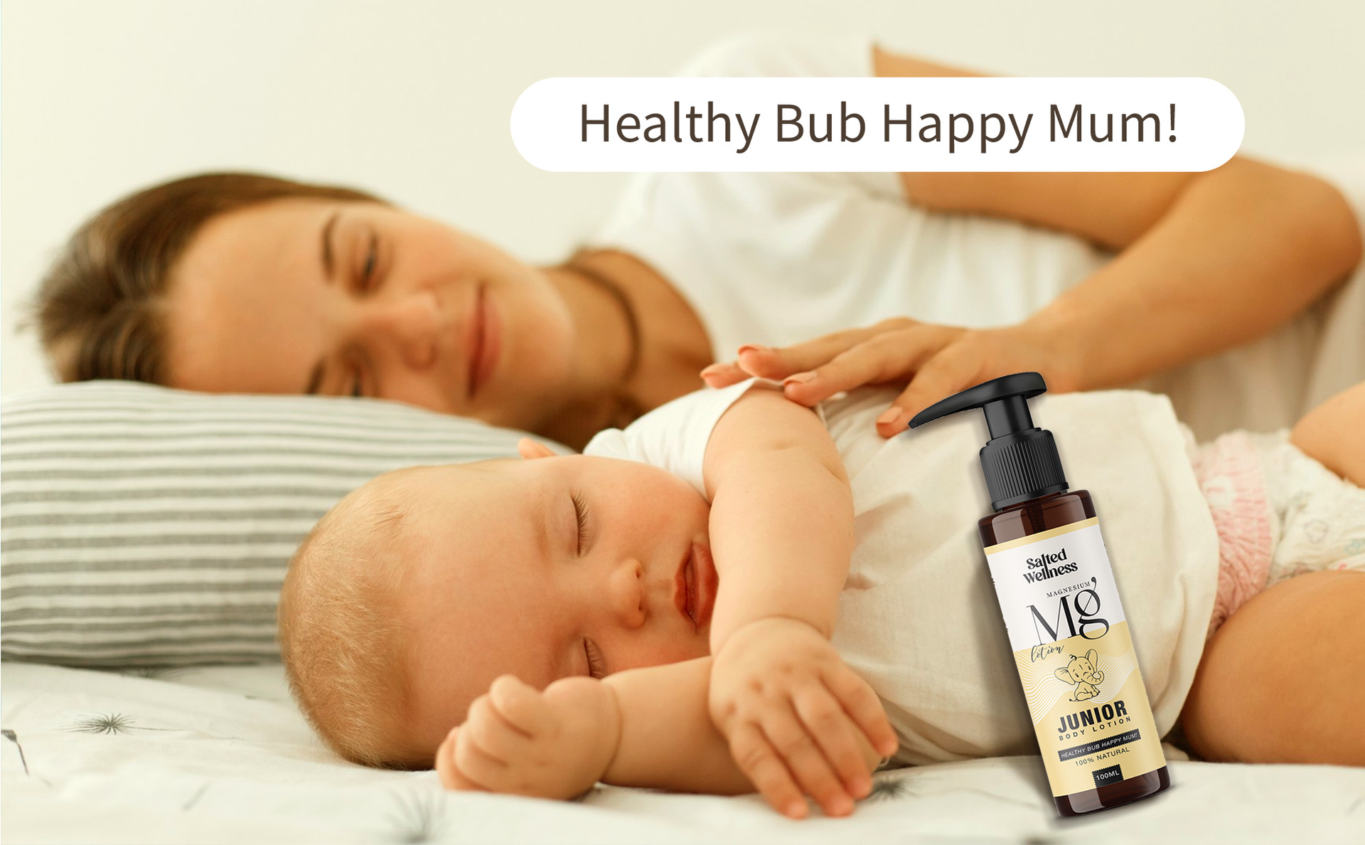 30% Magnesium Junior Body Lotion | 100% Natural Magnesium Chloride for Kids — Muscle Relaxation, Bone Development & Healthy Skin | Gentle Formula | 100ml | Salted Wellness by Thrpy & Thrpy