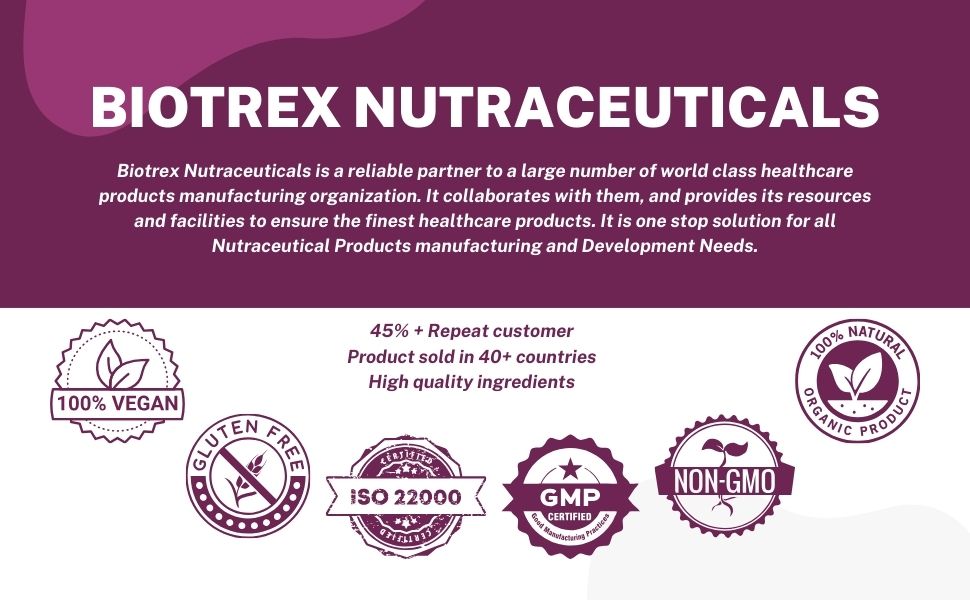 Biotrex Nutraceuticals Zinc Citrate Supplement | Immunity & Growth | Better Immune System & Overall Healing | Well Absorbed Zinc | 120 Veg Capsules