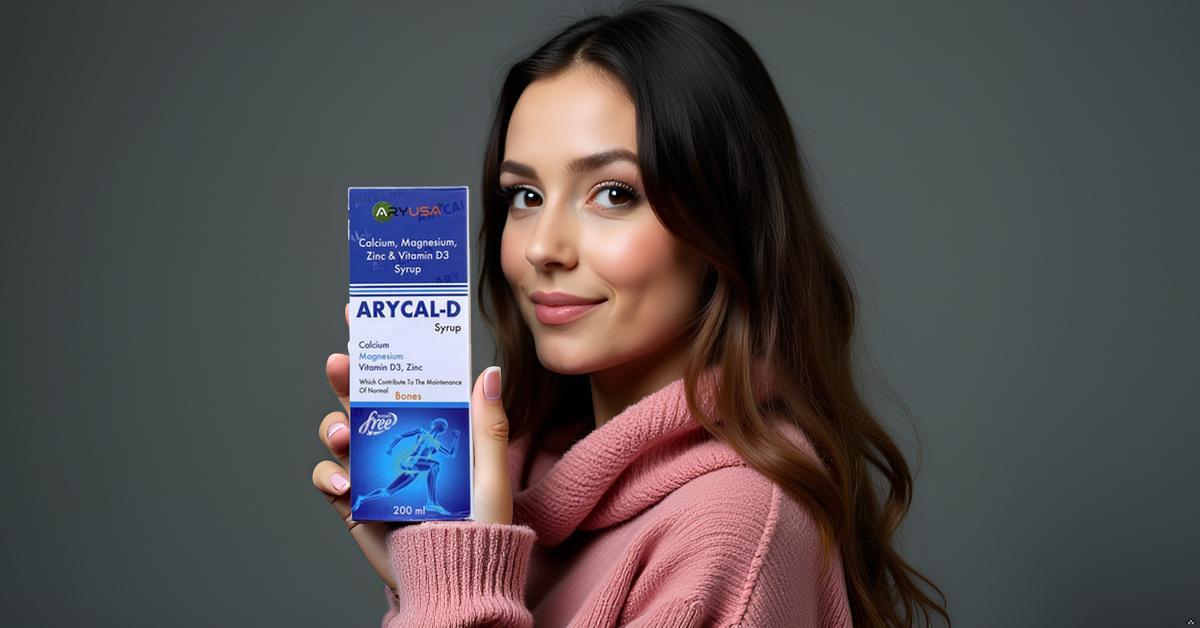 ARYCAL-D Calcium, Magnesium, Zinc & Vitamin D3 Syrup, 200ml