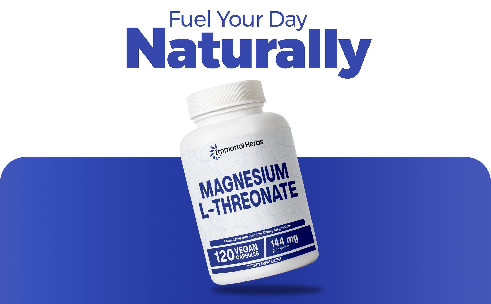 Pure Magnesium L-Threonate Capsules, Chelated, High Absorption, 120 Pills w/Elemental Magnesium Powder, Non-GMO & Gluten Free L-Threonate Supplement for Women and Men
