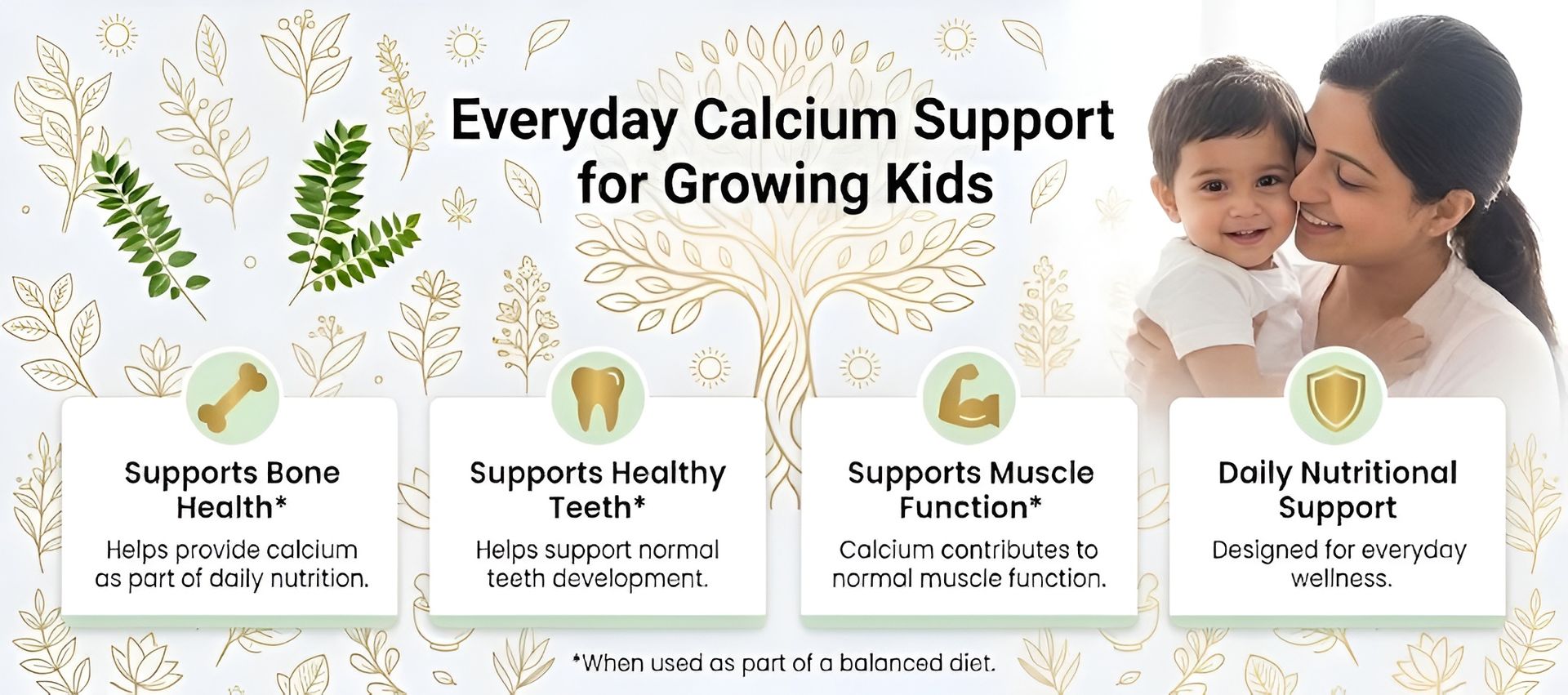 Calcium Liquid Drops 15 ML | Healthy Bone & Teeth Support | Ayurvedic Oral Supplement | Herbal Nutrition Formula | Daily Mineral Support for Children & Adults | Calcium Supplement