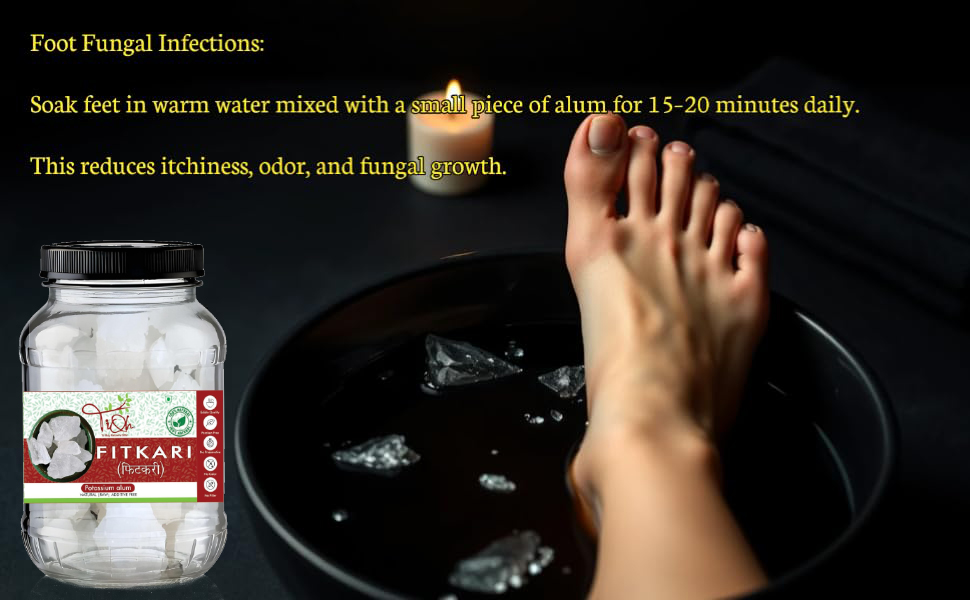 Fitkari Natural Potassium Alum Crystal, Raw, Multi-Purpose for Beauty and Hygiene,Alum Stone for Face | Fitkari Stone for Skin Tightening, Water Purification, Shaving & Teeth Care | Premium White Crystals Fitkiri Alum | Gentle & Effective Pack of (400 g)