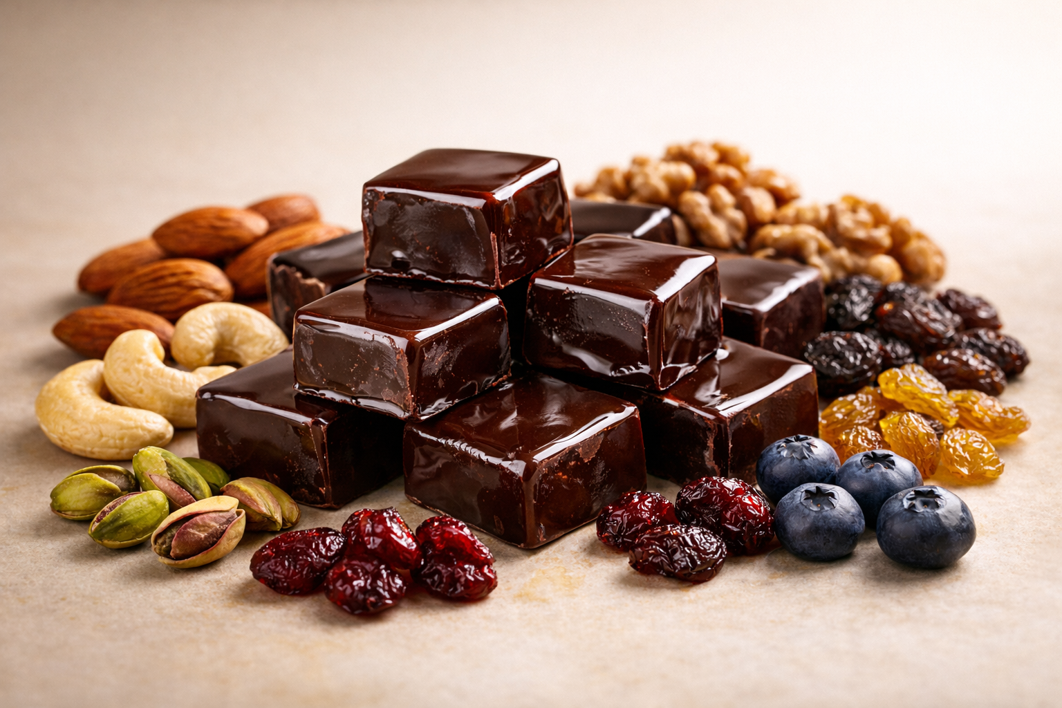 HealthyCrave Cuisine Choco Delight Nutri Bite | Sugar-Free Chocolate with Dry Fruits | High Fiber Energy Bites | Tiffin-Ready Snack | (100 g, Sugar Free -Dark Chocolate)