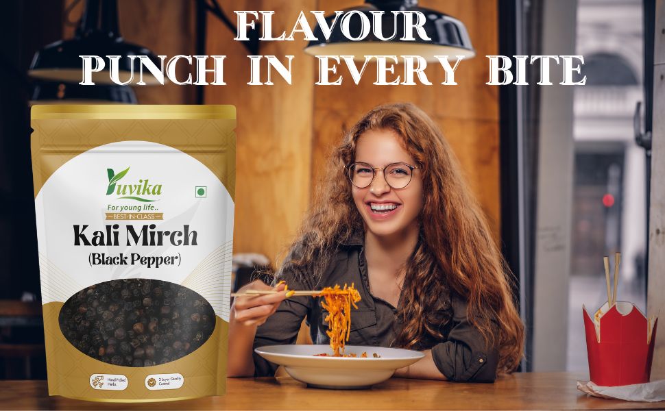 Yuvika Kali Mirch - Black Pepper - Piper Nigrum 400 Grams