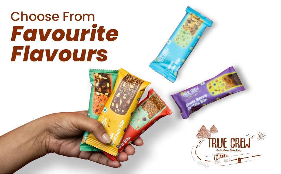 True Crew Millet Crispy Bar | 25gm Each (Pack of 10) | Healthy Snack Bar with Jaggery | High Protein, High Fiber, No Trans Fat | Guilt-Free Energy Bar