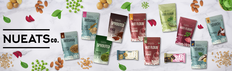 NUEATS co. Crunchy Granola Bar Millet Nutritious Millet Snack with Oats, Nuts & Seeds Healthy Energy Bar for Work, Gym, Travel & Everyday Active Lifestyle Fuel Pack of 5