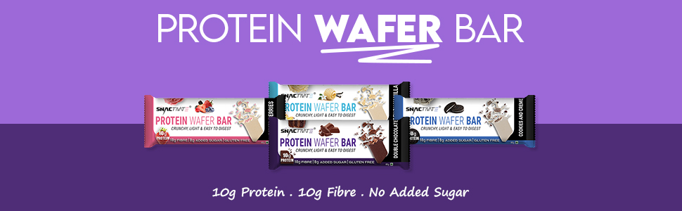 Snactivate India’s 1st Protein Wafer Bar - Combo Pack (Pack of 24, 40g Each) | Real Whey | 10g Protein & 10g Fibre | Zero Added Sugar | No Maida | Crunchy & Healthy Snack
