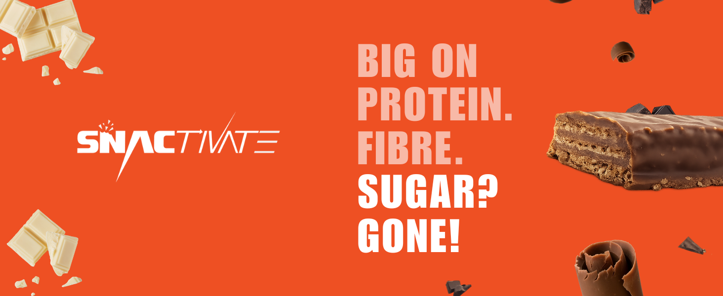 Snactivate India’s 1st Protein Wafer Bar - Double Chocolate & French Vanilla (Pack of 12, 40g Each) | Real Whey 10g Protein, 10g Fibre & Zero Added Sugar | No Maida | Crunchy & Healthy Snack