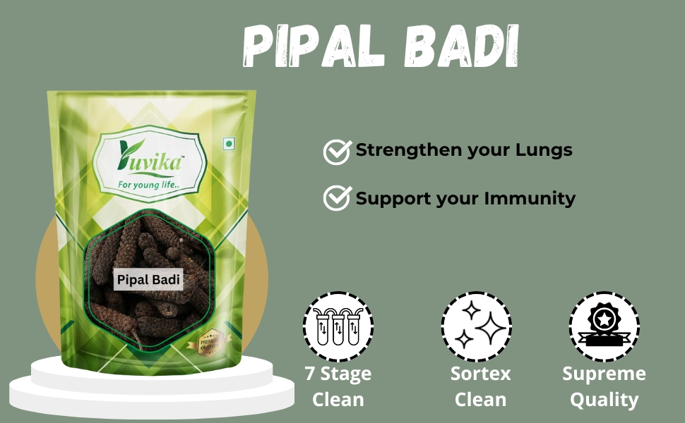 Yuvika Pipal Badi - Pipali - Piper Retrofractum - Piper Longum 200 Grams