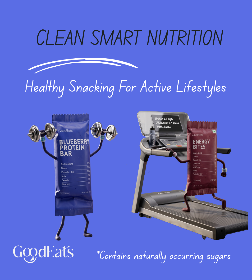GOODEATS PRE & POST WORKOUT COMBO: 12g Protein (Per 40g Bite) + 23.2g Protein (Per 65g Bar) | Low Added Sugar (<0.4g & <0.65g) | Nuts & Seeds + Oats & Jowar | Soya Isolate + Whey Concentrate | With Prebiotic Fiber | 40g x 6 & 65g x 4