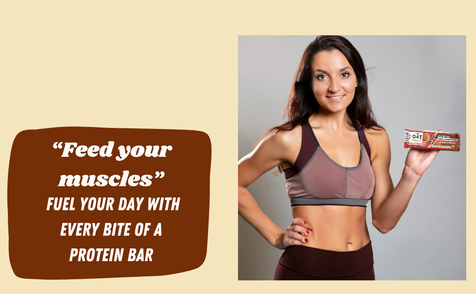 OATMAX PROTEIN OAT BAR- NUTRITION CASHEW CHOCO BAR- PACK OF 5 (40 GM EACH) 12.5 GM HIGH PROTEIN, FIBER, VITAMINS & MINERALS, NO PRESERVATIVES, 100% VEG, NO ADDED SUGAR, FOR ENERGY, FITNESS (CASHEW CHOCO)