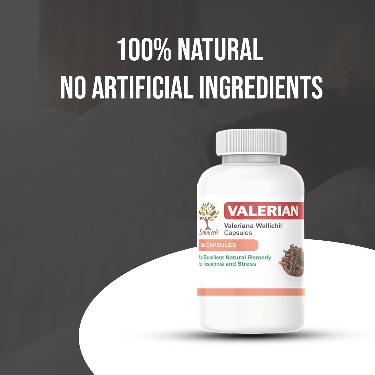VALERIAN Root Capsules For Sleep, Stress and Anxiety Support | Improved Healthy Deep Sleep | 500mg TAGAR Extract (60 N)