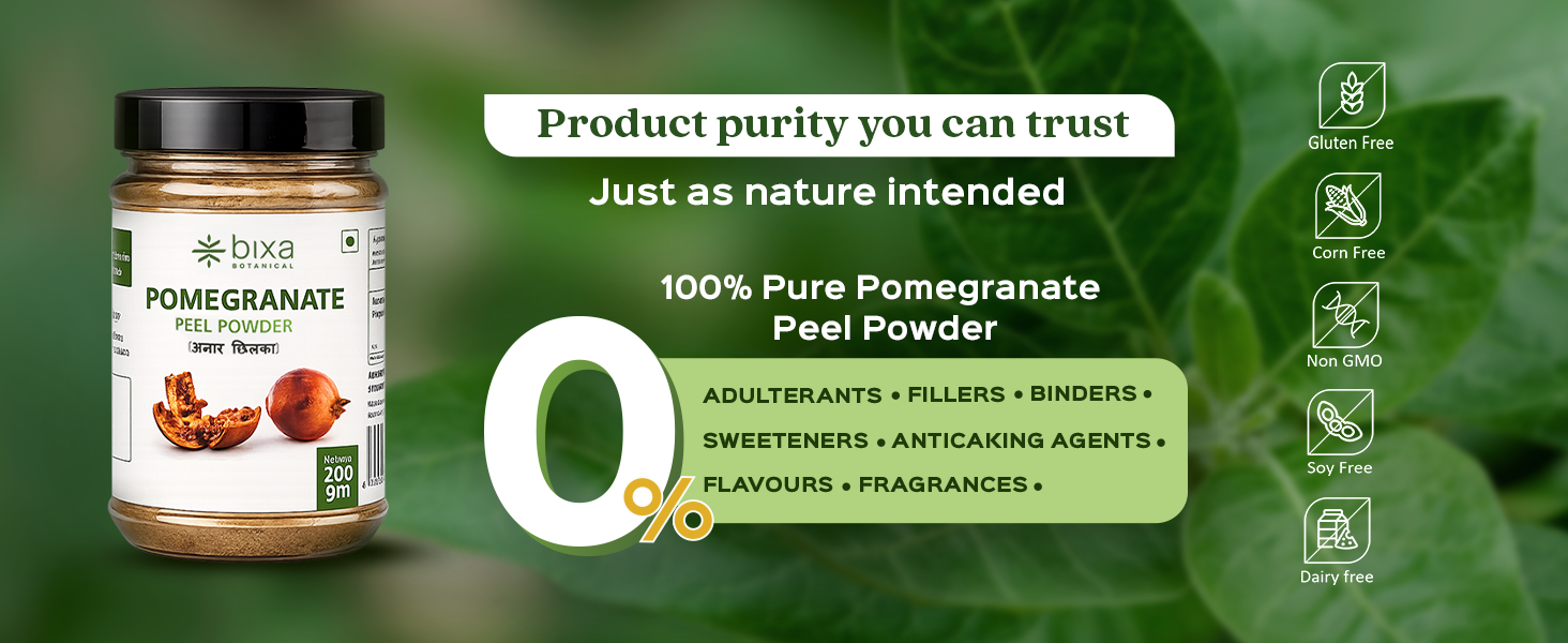 Pomegranate Peel Powder 200g | Healthy Digestion | For Skin & Hair Pack