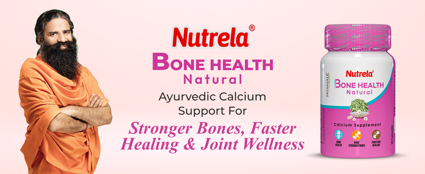 NUTRELA Bone Health Natural Calcium Supplement for Men & Women | Supports Bone Density, Joint Health, and Muscle Strength | Pack of 2