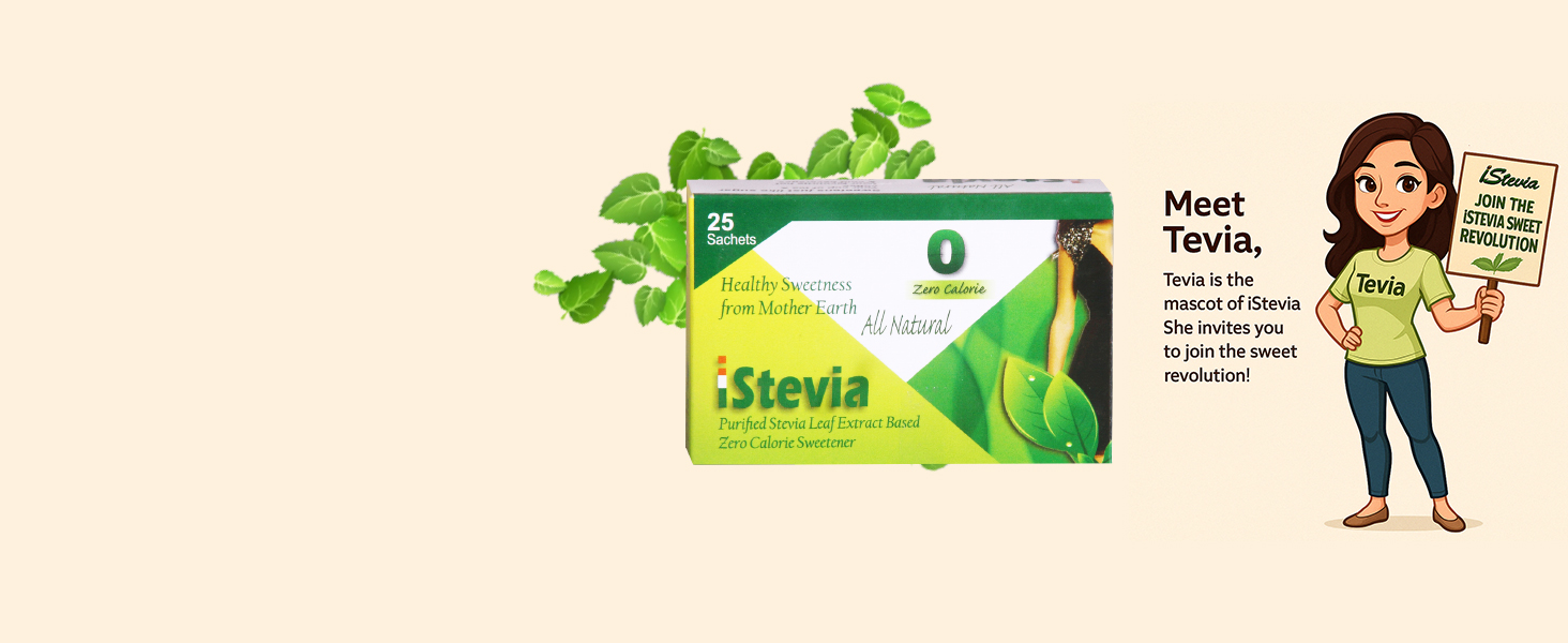 iStevia Sugar Free Powder Sachets | 100% Natural & Diabetic Friendly Sweetener | Vegan Zero Calorie Guilt free Sugar | 100 Stevia Sachets pack of 2 | 200 Servings