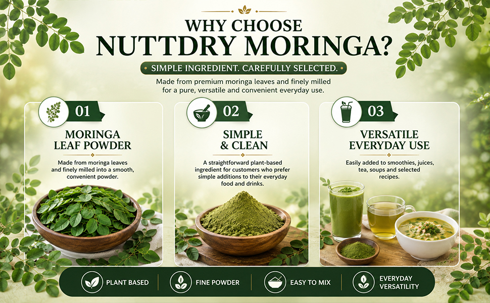 100% Pure Moringa Leaf Powder (200g)