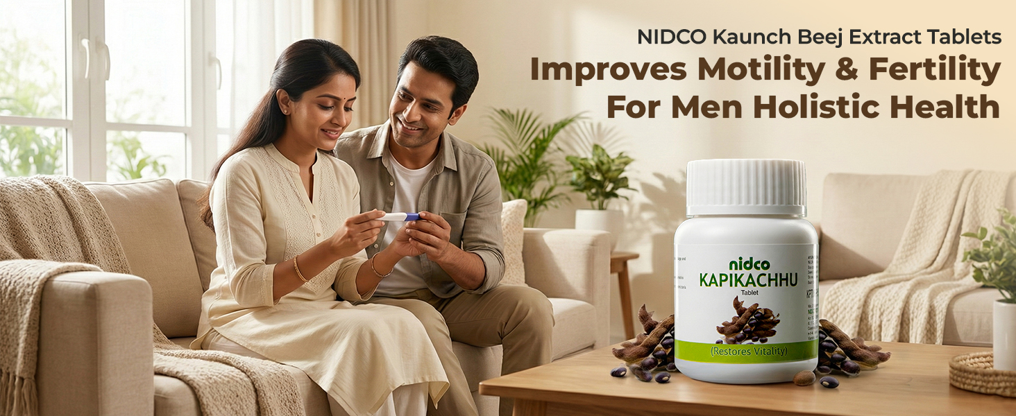 Kapikachhu Tablets 500 mg | Mucuna Pruriens Tablets for Brain Health, Energy & Stamina | Black Kaunch Beej | Ayurvedic Velvet Beans | 60 Pure Herbal Veg Kala Konch Beej