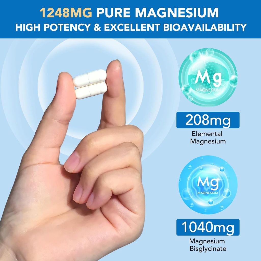 Magnesium Glycinate Capsules - Muscle & Bone Support