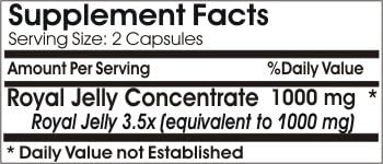 Royal Jelly Concentrate 1000mg // 200 Capsules // Pure // by PureControl Supplements 3