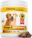Amazing Omega 3 for Dogs - Omega 3 Fish Oil for Dogs Supplement for Itchy Skin Relief for Dry Skin and Hot Spots and Shedding Coat with EPA and DHA Fatty Acids - 90 Bacon Soft Chews 2