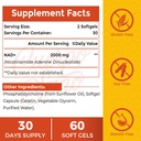 2000 MG NAD Supplement, Liposomal NAD+ with High Absorption, More Efficient Than Nicotinamide Riboside, Pure & Plus Boosting Supplement, Aging Defense, Metabolism & Cellular, 240 softgels 3
