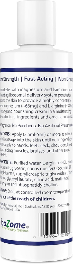 Nutrasal Magnesium L-Arginine Cream - 8oz 3