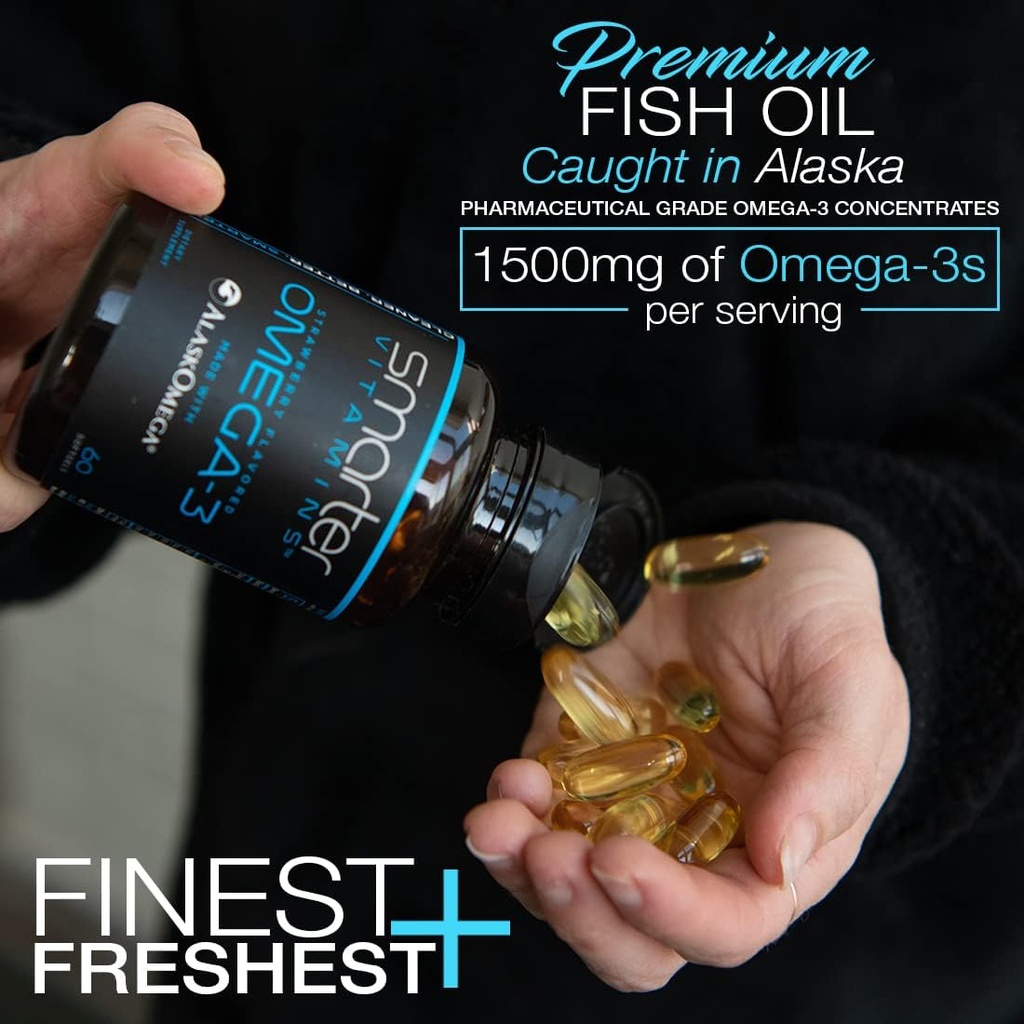 Omega 3 Fish Oil - Berry Flavor, 2000mg - 2 Pack