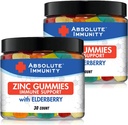 Absolute Immunity- ZINC and Elderberry Gummies - Immune System Health - Adults and Kids 30ct. 2 Pack 2