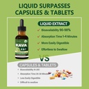 Kava Root Drops for Calming & Relaxing Support, Natural Calm & Sleep Supplements for Adults with Valerian, Chamomile Extract, High Bioavailability Liquid with Basil Promotes Relaxation. 4 oz 6