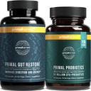 Primal Harvest Probiotics & Gut Health Supplements for Women and Men Pre and Probiotics with 31 Billion CFU and Gut Restore Digestion Pills Bundle 2