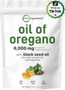 Micro Ingredients Oil of Oregano Softgels 300 Count & Lions Mane Supplement 240 Veggie Capsules Bundle 2 Pack | Carvacrol & Thymoquinone | Superfood Mushroom Antioxidants with L-Ergothioneine 3
