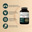 NatureBell Vitamin E Oil Softgels, 1,000iu Per Serving & Citrus Bergamot Veggie Capsules 5,000 mg Equivalent Bundle Pack | Easily Absorbed Form | High Antioxidant Level 5