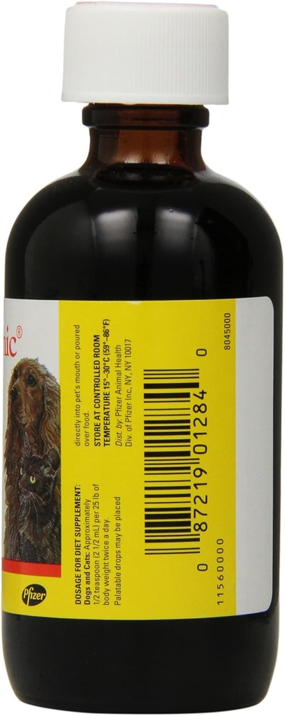 Pfizer Animal Pet-Tinic Vitamin-Mineral Supplement for Dogs and Cats, 4-Ounce 3