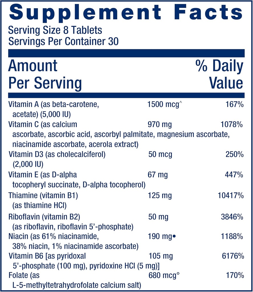 Life Extension Mix™ Tablets Without Copper, high Potency, Advanced Vitamin, Mineral, Fruit & Vegetable Formula, Vitamin B, C, D, E, for Whole-Body Health, Healthy Aging, Gluten-Free, 240 Tablets 5
