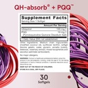 Jarrow Formulas QH-Absorb + PQQ, Dietary Supplement, Antioxidant Support for Mitochondrial Biogenesis, Cellular Energy Production and Cardiovascular Health, 60 Softgels, 60 Day Supply, Pack of 12 6