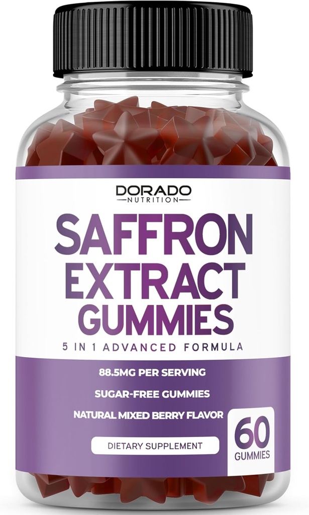Supergreens Gummies (60 Count) - Superfood for Immunity Support for Adults and Saffron Supplements (60 Gummies) Sugar Free 5 in 1 Advanced Formula - Non GMO - Non GMO, Vegan Safe & USA Made 4