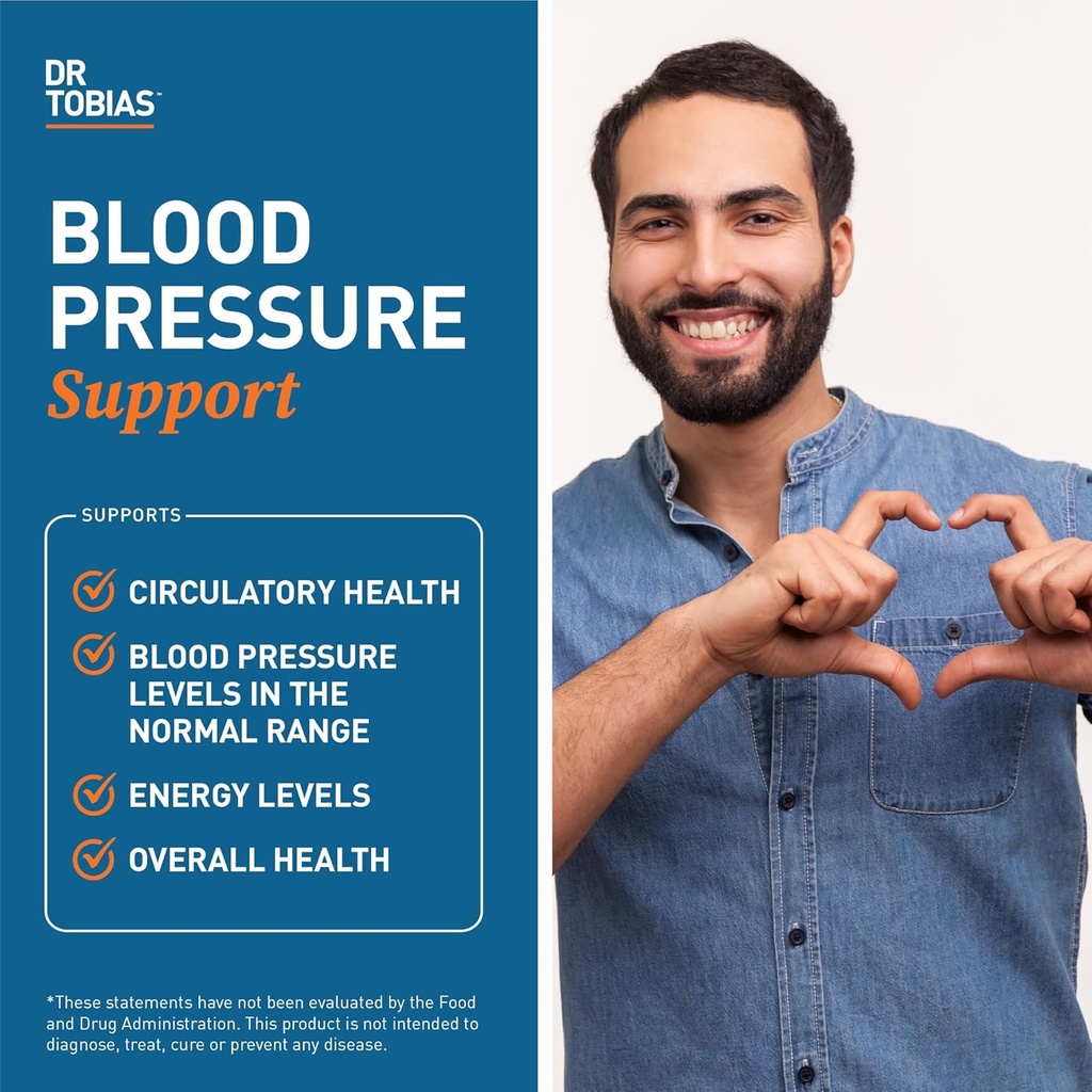 Dr. Tobias Vegan Omega 3 Algae Oil and Blood Pressure Support Supplement, Supports Normal Circulatory Health, Gut Immune Function and Overall Wellness, Non-GMO 6